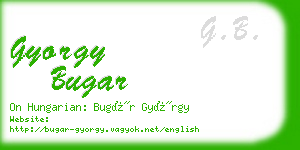 gyorgy bugar business card